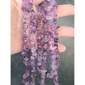 925 Sterling Silver Beads And Amethyst Beaded Necklace Vintage